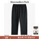 ABERCROMBIE & FITCH男裝24春秋款美式復古時(shí)尚小麋鹿抓絨運動(dòng)衛褲長(cháng)褲KI134-4100 黑色 XL (180/98A)尺碼偏大，建議小一碼