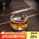 高茗男士喝茶主人杯水晶茶杯日式壓手杯個侘寂杯普洱茶杯透明玻璃茶碗 60ml 戰(zhàn)鼓杯