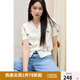 獨(dú)束大碼女裝鏤空提花刺繡針織衫女2025夏裝新款經(jīng)典V領(lǐng)針織小衫 云朵白 L （尺碼：2）