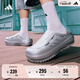 adidas 波波涼鞋 OZWAVE CLOG穩(wěn)定緩震回彈厚底老爹拖鞋阿迪達(dá)斯   金屬銀/灰色(推薦選大一碼)   36.5