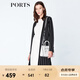 PORTS寶姿  新品商場(chǎng)同款 春季新品女裝簡(jiǎn)約中長(cháng)款條紋針織開(kāi)衫 黑/白 S M