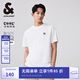 杰克·瓊斯（JACK&JONES）男裝短袖男商務通勤潮涼感華夫格logo皮標圓領(lǐng)短袖T恤男夏季衣服 A06 本白色 L (180)