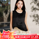 絲界2025新品真絲吊帶背心女夏季涼感外穿圓領(lǐng)桑蠶絲打底內搭綢緞上衣
