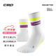 CEP德國春夏限定款邁阿密80S復古中筒襪透氣戶(hù)外跑步運動(dòng)襪壓縮襪子 女款純潔白/紫色&霓虹黃 lll