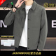 JASONWOOD官方男士高端品牌外套2025春秋季新款中年輕奢商務(wù)休閑行政夾克 高檔軍綠色【現貨速達】 春秋款 2XL 建議【155-170斤】