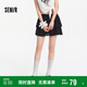 森馬（Semir）半身裙女設(shè)計(jì)感肌理蕾絲花邊甜美2025夏A字蓬蓬短裙109325120002