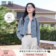 香影牛仔襯衫外套女短款2025春秋季新款復(fù)古休閑翻領(lǐng)小個子牛仔衣 牛仔藍 L
