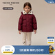 Teenie Weenie Kids小熊童裝24冬男女寶仿羊羔絨翻領(lǐng)三防羽絨服 酒紅色 120 cm