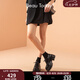BEAUTODAY英倫風(fēng)厚底黑色樂(lè)福鞋女2025新款夏季真皮百搭小皮鞋子女增高鞋女 經(jīng)典黑  38