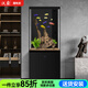 漢霸2025新款魚缸客廳家用底濾小型超白玻璃造景水族箱智能落地 亮黑色【底濾*到手就養(yǎng)魚】 50x40x125cm