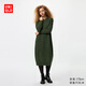 優(yōu)衣庫女裝souffle yarn舒芙蕾連衣裙/裙子478730 58 深綠色 L /160/88A