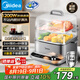 美的（Midea）多功能鍋家用電蒸鍋 燉蒸涮煮一體機(jī) 3層大容量 透明視窗不銹鋼蒸箱 MZ-ZGE2323ZD2