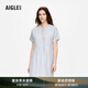 AIGLE【春夏新品】艾高COOLMAX涼感TENCEL天絲時(shí)尚女士連衣裙 淺粉藍(lán) BM831 36 (160/84A)