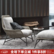 御藤美家（ROYAL RATTAN）戶外藤椅藤編創(chuàng)意家具北歐現(xiàn)代陽(yáng)臺(tái)單人沙發(fā)椅庭院花園休閑編藤椅 單椅+腳踏（灰色）