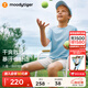 moodytiger兒童短袖T恤吸汗透氣夏簡(jiǎn)約上衣男童一體織女童運動(dòng)衣| 網(wǎng)球系列 冰沁藍 150 cm