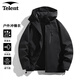 天倫天（Telent）沖鋒衣男秋冬防風(fēng)防潑水戶(hù)外登山服情侶運動(dòng)夾克外套 黑色 XL