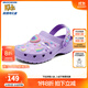 Skechers斯凱奇商場(chǎng)同款女童休閑一腳蹬洞洞鞋夏季新款閃燈涼拖鞋308406L 薰衣草色/多彩色/LVMT 30