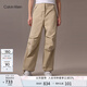 Calvin KleinJeans25春夏女士戶外潮流ck半松緊腰運(yùn)動傘兵褲休閑褲47B612P PF0-卡其色 S