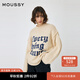 moussy 新品美式復(fù)古慵懶感撞色標(biāo)語毛衣010HAQ70-4841 011米白色 均碼 00020/F