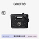 GROTTO個(gè)樂(lè)經(jīng)典CARRY托特包大容量通勤植鞣褶皺綿羊皮手提單肩包禮物 經(jīng)典黑銀標(biāo)S