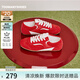TOOMANYSHOES 【明星同款】 梨泰院復(fù)古運動德訓(xùn)鞋銀色軟底休閑鞋好溜鞋女鞋 紅色 38