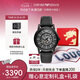 安普里奧·阿瑪尼（Emporio Armani）手表男士黑武士系列 潮酷皮帶鏤空機(jī)械表七夕情人節(jié)禮物AR60008