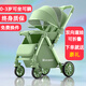 WISESONLE嬰兒車0-3-6歲用折疊可坐可躺帶減震可折疊輕便遛娃神器兒童推車 極光綠+可坐可躺+一鍵折疊+禮包