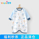 優(yōu)奇寶寶睡衣嬰兒睡袍春秋純棉秋冬貼身兒童家居服四季新生兒連體衣