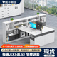 威爾斯佳工位辦公桌椅組合簡約現(xiàn)代辦公家具員工工位職員電腦桌財務辦公桌 雙人位（高柜+活動柜） 1.7米