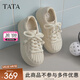 他她（TATA）厚底小白鞋女2025秋季新款透氣板鞋女鞋子休閑鞋 白色 38