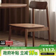 獨家森活北美黑胡桃木餐椅北歐現代餐廳家用家具實(shí)木簡(jiǎn)約靠背餐桌吃飯椅子 芷月餐椅（黑胡桃木無(wú)輔料）
