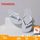havaianas哈唯納【gigi同款】Brasil Logo巴西元素夾腳人字拖夏情侶拖鞋 0001-本白色 39-40 巴西碼