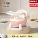 格林博士寶寶餐椅帶餐盤(pán)多功能凳子嬰兒椅子兒童叫叫椅家用矮椅帶輪吃飯椅 櫻花粉【舒適發(fā)聲軟墊+單餐盤(pán)】