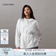 Calvin KleinJeans春夏女輕薄戶外運動透氣ck抽繩收腰修身連帽夾克J223485 YAF-月光白 S