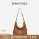 BAGTREE包包樹(shù)圖南植鞣牛皮腋下hobo女包2025年新款單肩斜挎包通勤餃子包 烤棕色-中號 高級小眾