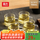 富光玻璃杯茶水分離過(guò)濾玻璃泡茶壺按壓內膽大容量冷水壺花茶水杯子 品茗杯（150ml）四只裝