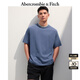 ABERCROMBIE & FITCH【重磅圓領(lǐng)】男裝25夏季美式復(fù)古經(jīng)典小麋鹿短袖T恤KI124-5181 復(fù)古藍(lán) S (175/92A)