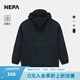 NEPA耐葩2024年春夏新品男女同款夾克防潑水ANORAK連帽外套7KC0661 石墨灰B16 170 88A（095）