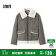 森馬（Semir）棉服女拼接毛絨翻領(lǐng)溫柔百搭2024冬季寬松棉衣復(fù)古風(fēng)109724112003