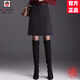 AEMAPE高端正品毛呢半身裙女士2025秋冬新款時(shí)尚亮片加厚洋氣百搭短裙 黑色 【松緊拉鏈腰+褲型內(nèi)襯】 L