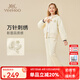 英氏（YEEHOO）女童套裝兒童外套長褲秋季時(shí)尚女孩學(xué)院風(fēng)中大童裝洋氣秋裝新款 學(xué)院休閑米白 160