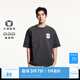 杰克·瓊斯（JACK&JONES）25年男裝純棉短袖t恤男士夏季潮流寬松足球風(fēng)衣服高端重磅半袖 E44黑砂色 常規(guī) M
