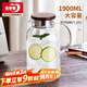 青蘋(píng)果新中式玻璃冷水壺 耐高溫加熱家用大容量高硼硅加厚儲水泡茶1.9L