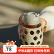 OPUS玻璃杯女士高顏值兒童夏季水杯便攜學(xué)生小容量耐熱杯禮物男實(shí)用 【便攜款】340mL細杉灰
