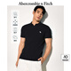 ABERCROMBIE & FITCH【舒適透氣】男裝25夏季新款經(jīng)典小麋鹿POLO衫T恤KI124-5182 黑色 M (180/100A)