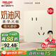 德力西（DELIXI）開關(guān)插座806免噴涂啞光磨砂大板斜五孔10只裝銀桂黃