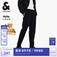 杰克·瓊斯（JACK&JONES）【七夕情人節(jié)禮物】男裝秋季商務(wù)百搭抗皺休閑褲錐形褲子品牌男褲 E40黑色 略偏大，卡碼拍小 32 175