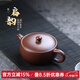 名壺秋月宜興紫砂壺原礦紫泥扁韻壺名家全手工功夫茶具紫砂泡茶壺自用收藏 原礦紫泥 170cc