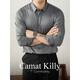 Camat Killy【300次機洗如新】2025秋冬新款絲光免燙抗皺ck男士襯衫長(cháng)袖商務(wù) 寶石藍（柔軟舒適-抗皺） 【全場(chǎng)滿(mǎn)2件減50元】 L 115-130斤