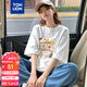 唐獅（TonLion）2025夏女圓領前胸彩色團短袖T恤